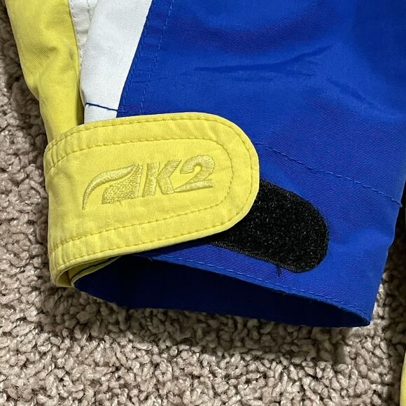 VTG K2 Jacket Mens Large Yellow Jetstream Series Colorblock Gorpcore Waterproof - Picture 10 of 12